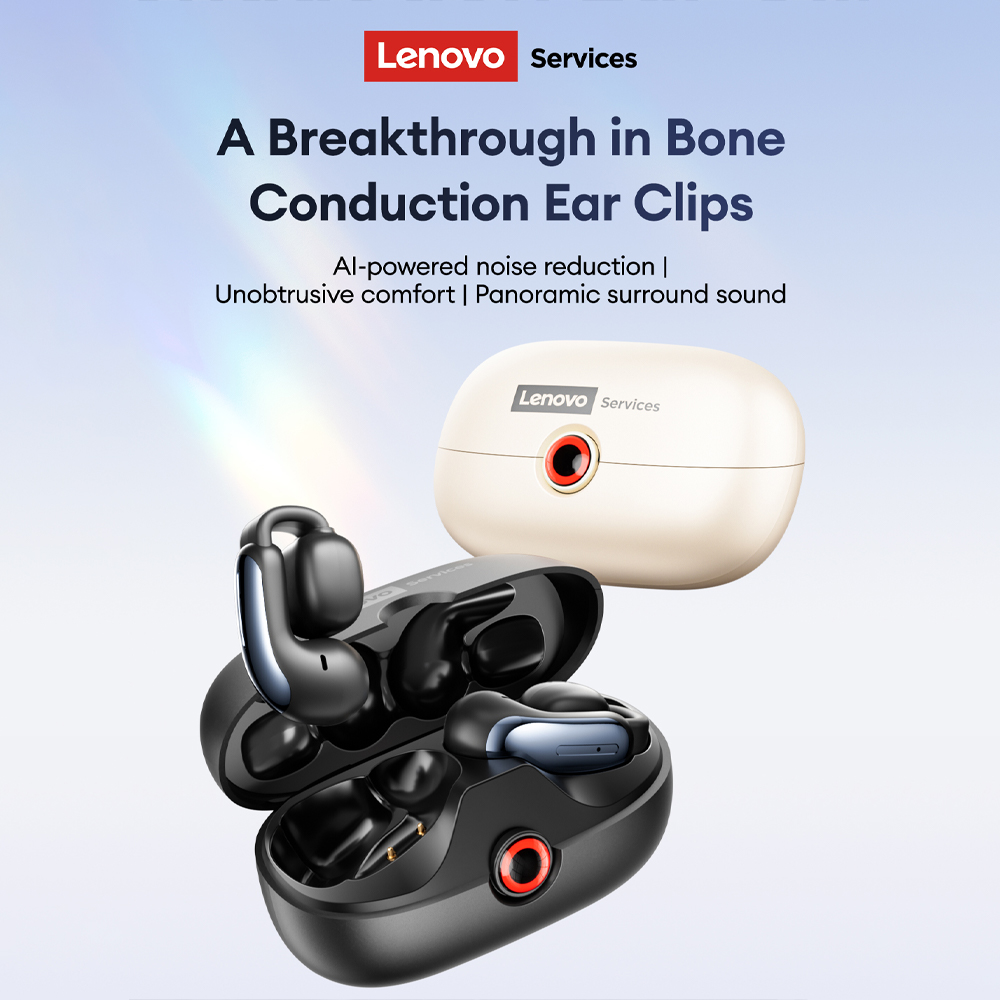 Esports Gamer - Lenovo LES-108 Knochenleitung TWS Ohrclips Kopfhörer