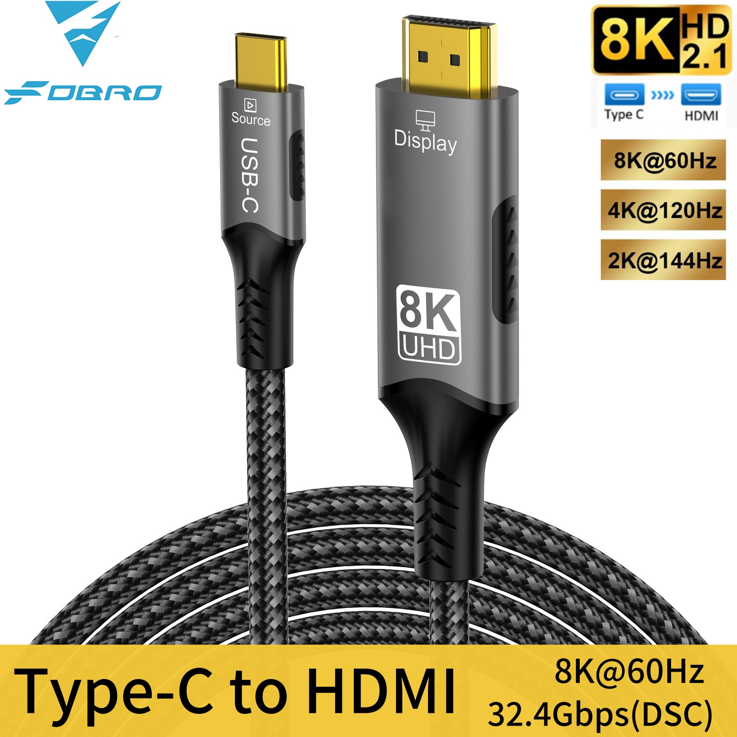 Gaming Speaker 2.1 - 8K Typ C auf HDMI 2.1