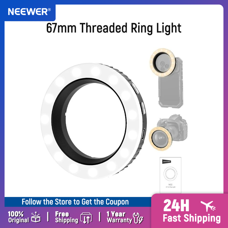 Webcam Ring Light - NEEWER Basics 67mm Ringlicht mit Gewinde