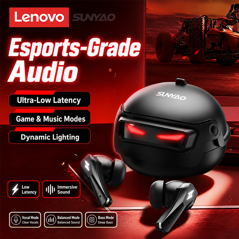 Esports Gamer - Choice Lenovo GT101 Gaming-Headset, kabellose Bluetooth-6.0-Kopfhörer