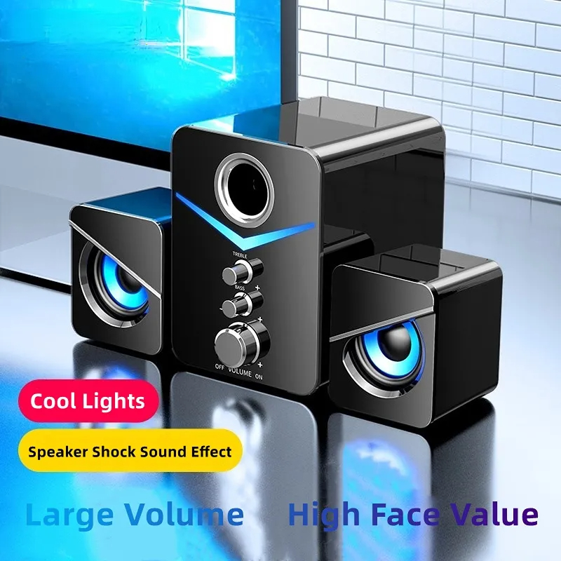 Gaming Speaker 2.1 - Bluetooth-Lautsprecher Heimkino-Sound Bass-System Mini-Lautsprecher Desktop-Computer MP3-Player