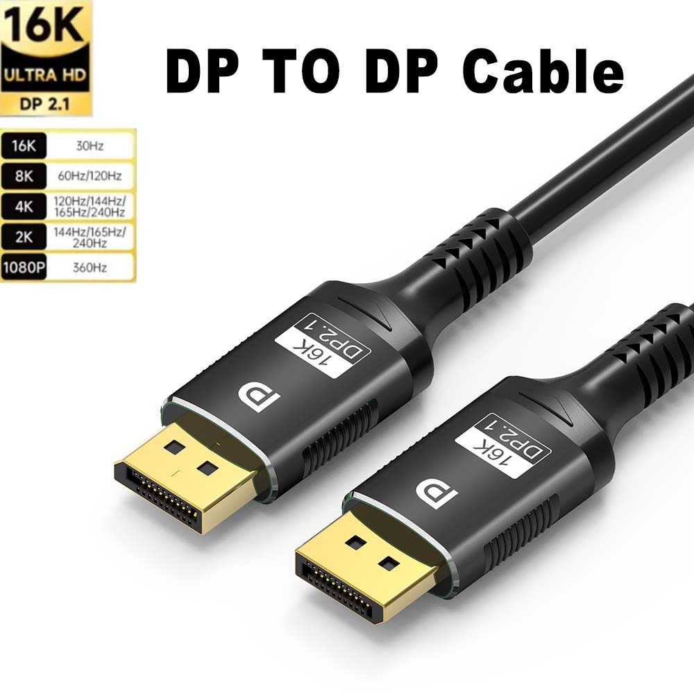 Gaming Speaker 2.1 - 16K DisplayPort 2.1 Kabel, DisplayPort-Kabel unterstützt