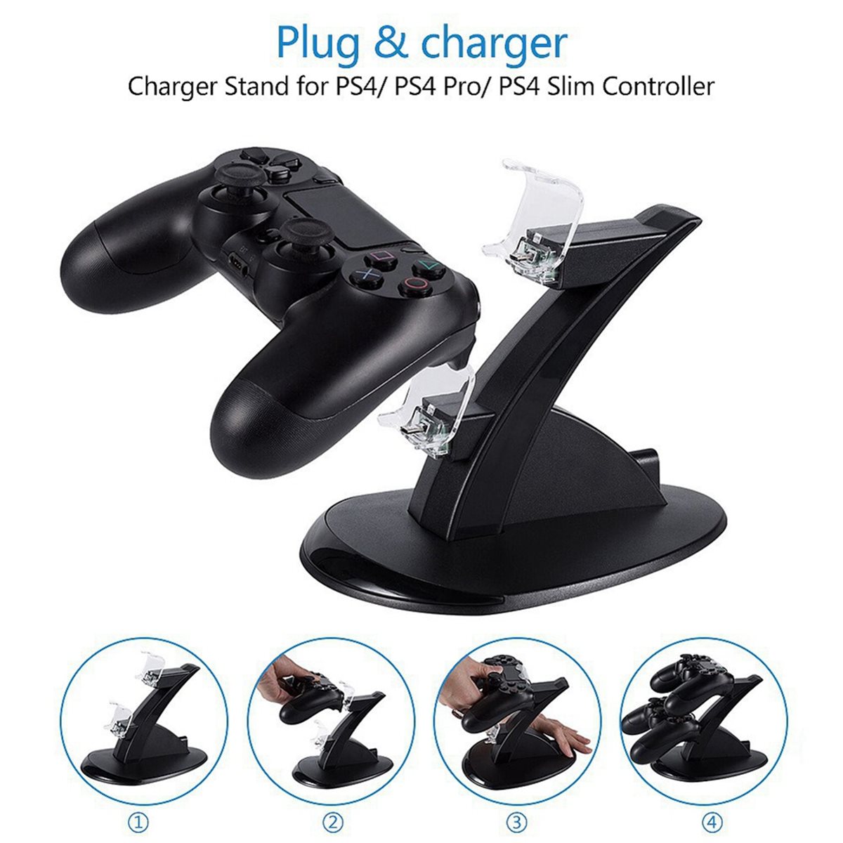 Controller Charging Stand - EMPFEHLUNG Schnelle Dual-Ladestation für 4 Slim-Controller