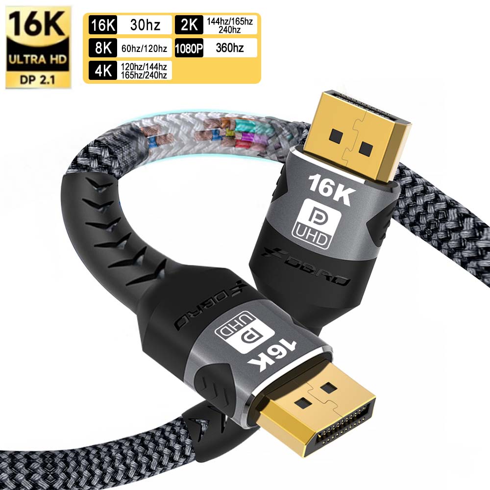 Gaming Speaker 2.1 - DisplayPort-Kabel 16K DP 2.1 Kabel 16k@30Hz