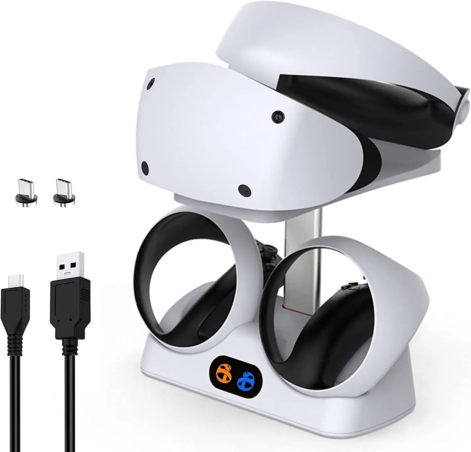 Controller Charging Stand - Ladestation-Basis für PSVR2-Controller, VR-Headset-Displayständer, Dual-Controller-Ladestation für