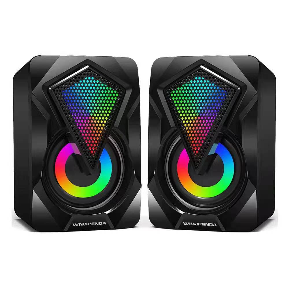 Gaming Speaker 2.1 - RGB-Beleuchtete Computerlautsprecher Subwoofer Kabelgebundene Gaming-Audio Kleine