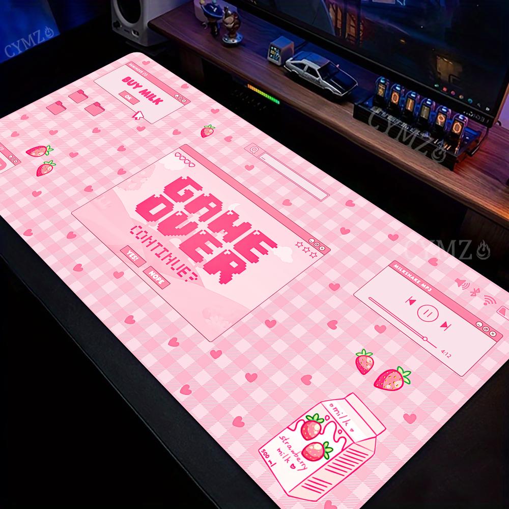 Esports Gaming Maus - Rosa Kawaii E-Sports Gaming Mauspad Schreibtischunterlage