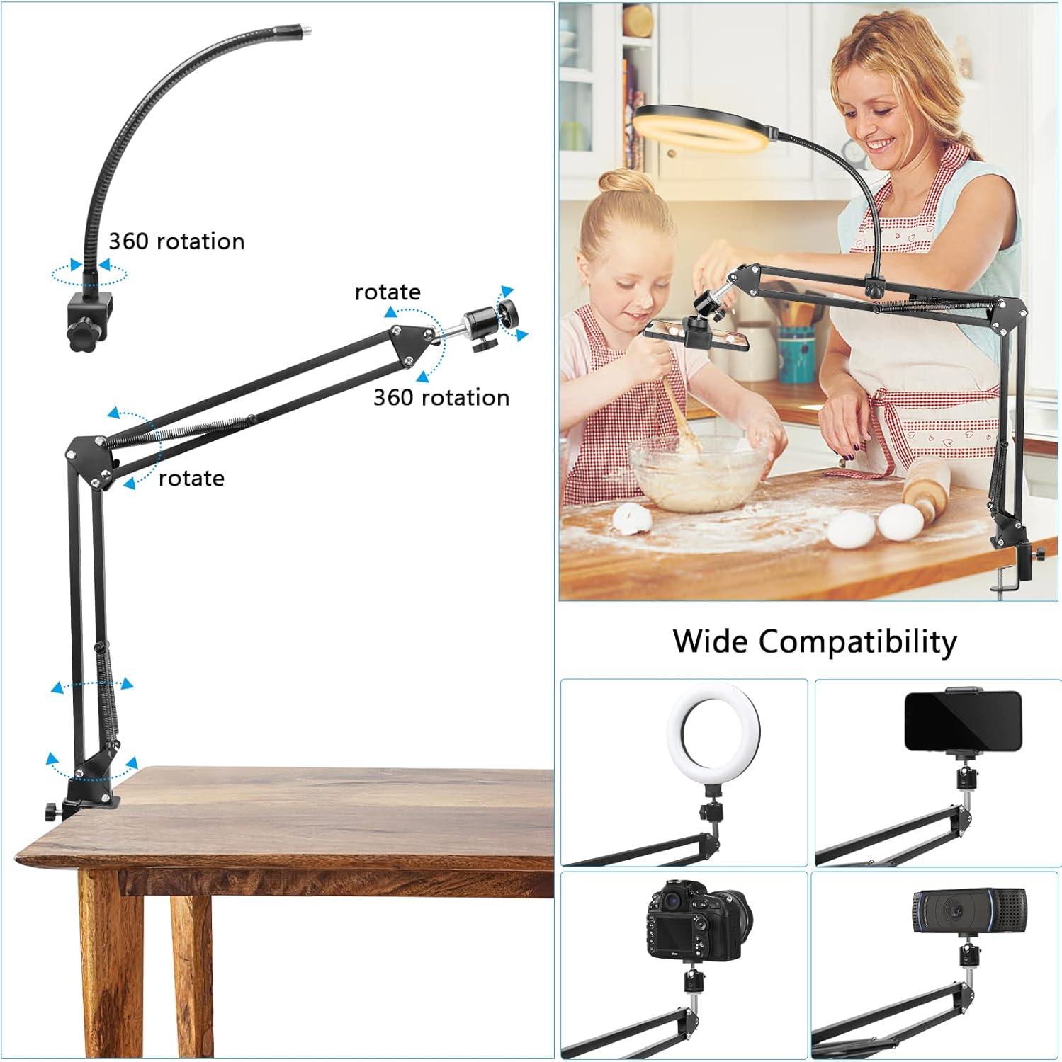 Ringlicht mit Ständer und Tele – Webcam Ring Light Bewertung und Preis