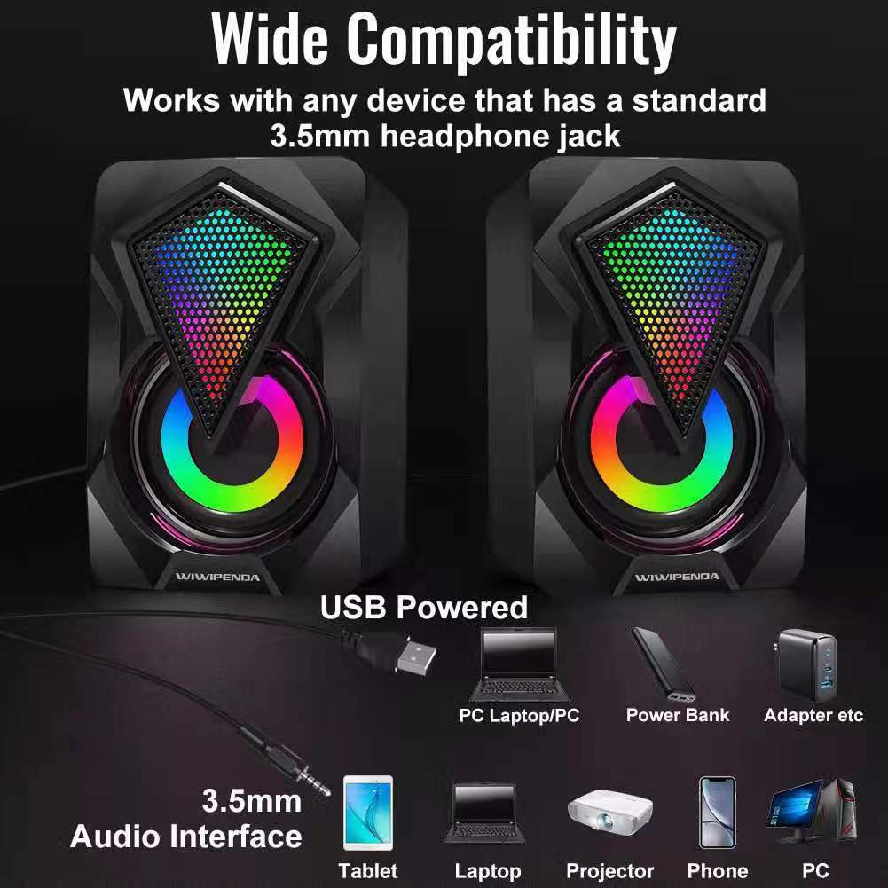 RGB-Beleuchtete Computerlautsp – Gaming Speaker 2.1 Bewertung und Preis