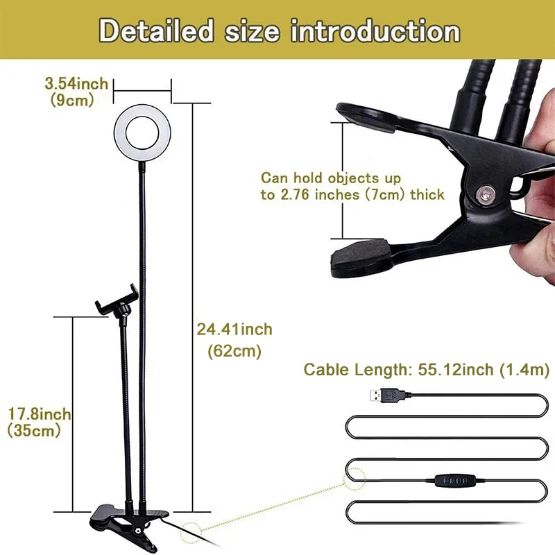 Universeller flexibler Handyha – Webcam Ring Light Bewertung und Preis